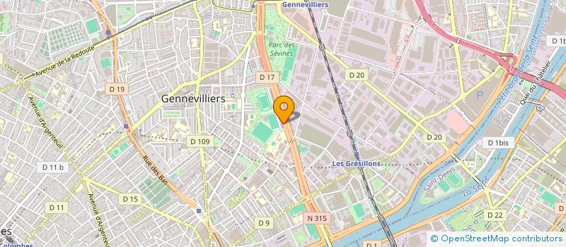 localisation de l'entreprise E-BLEU à GENNEVILLIERS