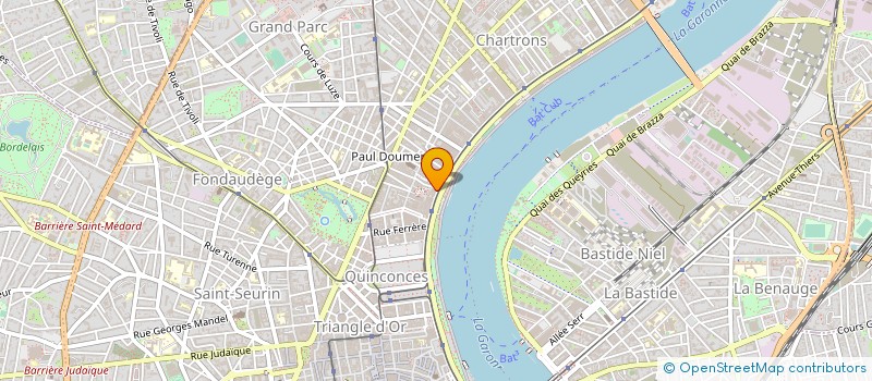 localisation de l'entreprise E-BONY à BORDEAUX