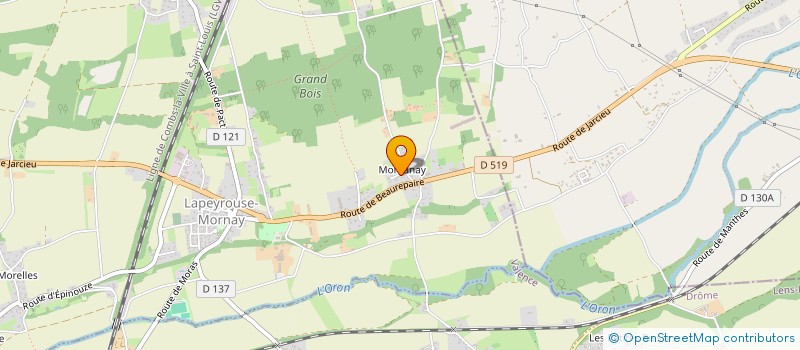 localisation de l'entreprise E.BTP  LAPEYROUSE-MORNAY