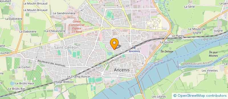 localisation de l'entreprise E.C.A  ANCENIS-SAINT-GEREON