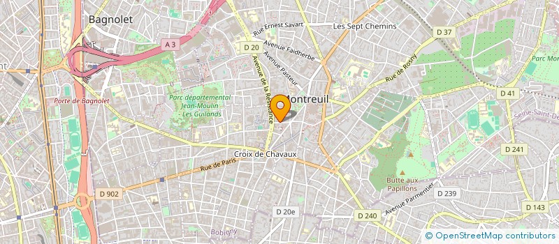localisation de l'entreprise E.C.B. à MONTREUIL