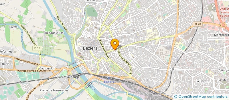 localisation de l'entreprise E.C.B CONSTRUCTION  BEZIERS