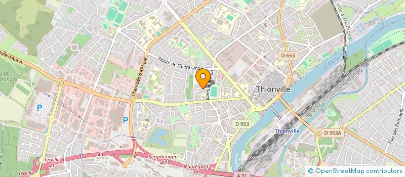 localisation de l'entreprise E.C.D. à THIONVILLE