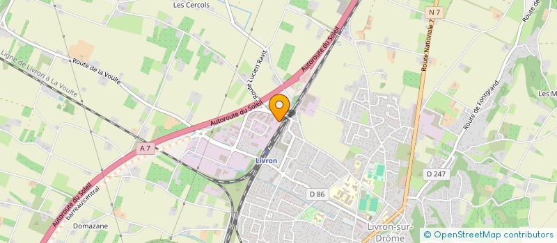 localisation de l'entreprise E.C.E  LIVRON-SUR-DROME