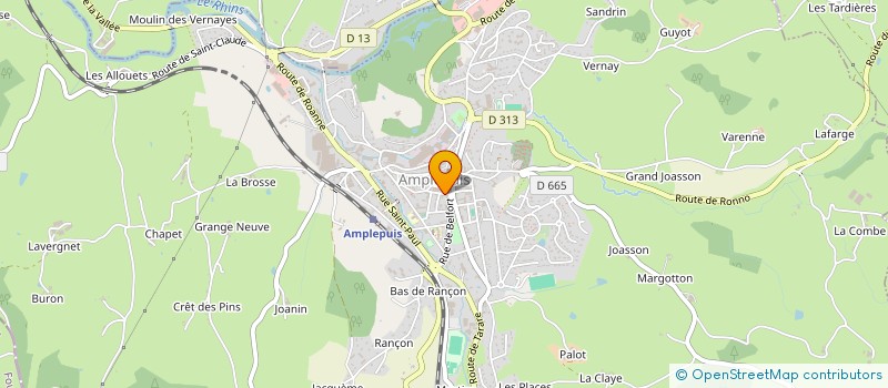 localisation de l'entreprise E.C.F.BUREAUTHEQUE  AMPLEPUIS