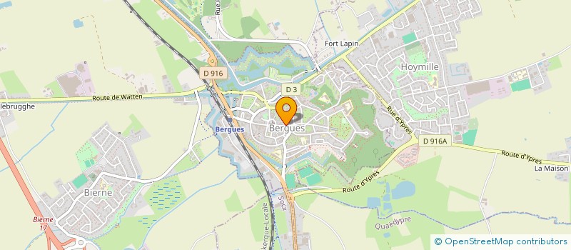 localisation de l'entreprise E.C.F.J. à BERGUES