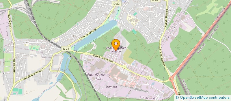 localisation de l'entreprise E.C.H.  CREUTZWALD