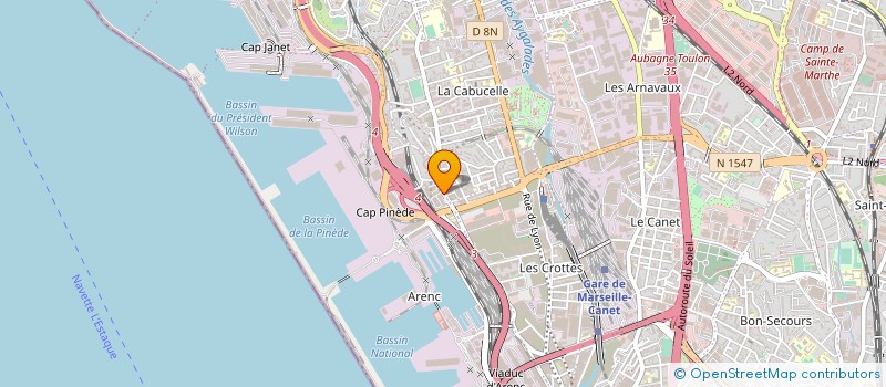 localisation de l'entreprise E.C.H à MARSEILLE