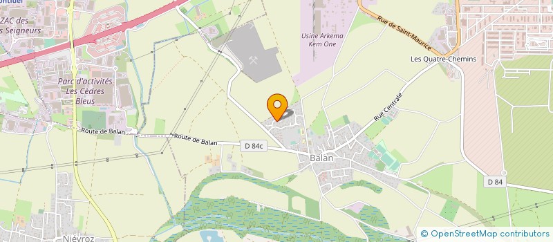 localisation de l'entreprise E.C.I.S  BALAN