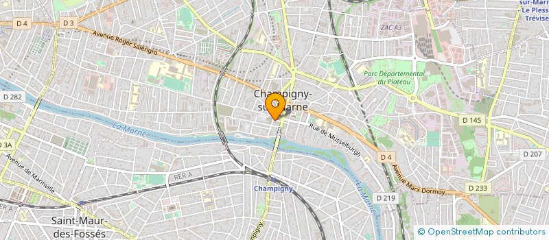 localisation de l'entreprise E.C INSTITUT à CHAMPIGNY-SUR-MARNE