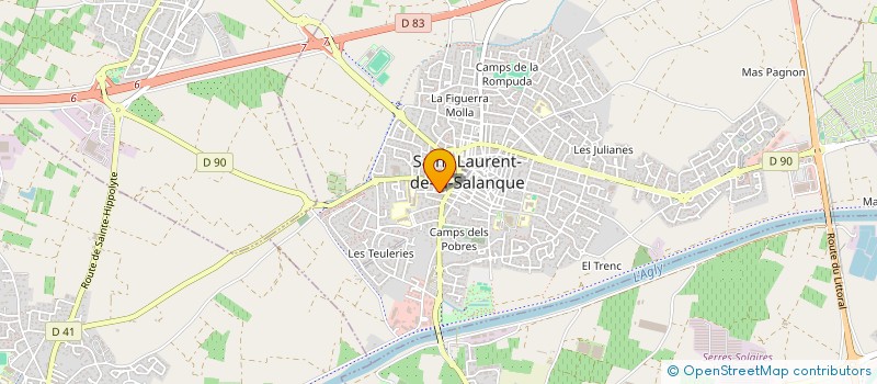 localisation de l'entreprise E.C.M.  SAINT-LAURENT-DE-LA-SALANQUE