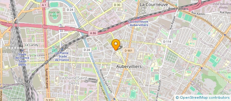 localisation de l'entreprise E.C.O.  AUBERVILLIERS