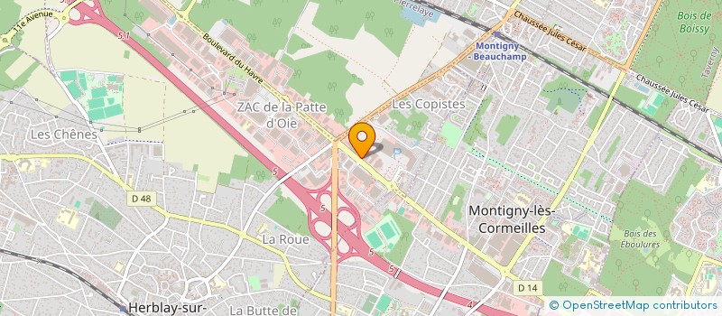 localisation de l'entreprise E C P CUISINES ET BAINS à HERBLAY-SUR-SEINE
