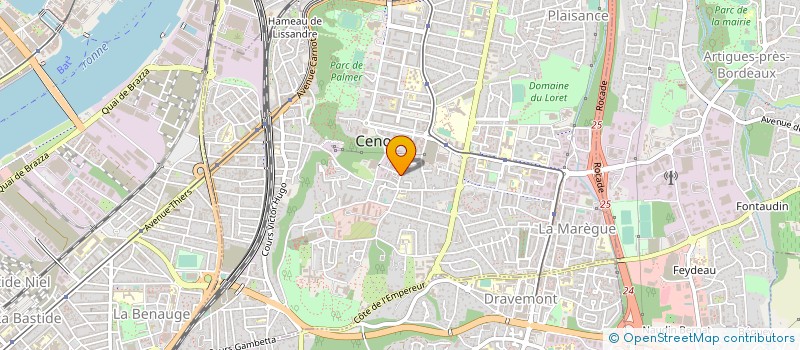 localisation de l'entreprise E.C.R.A. à CENON