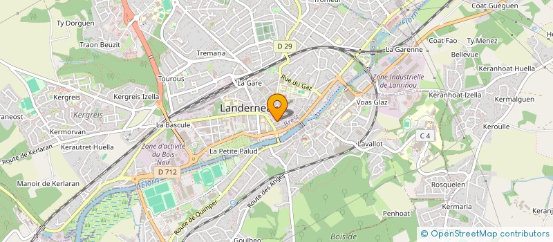 localisation de l'entreprise E.C.S. à LANDERNEAU