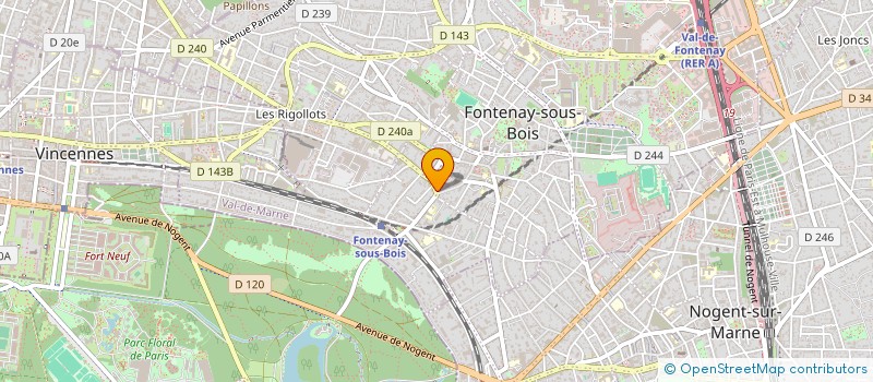 localisation de l'entreprise E C S EUROPEAN CAR SERVICE à FONTENAY SOUS BOIS