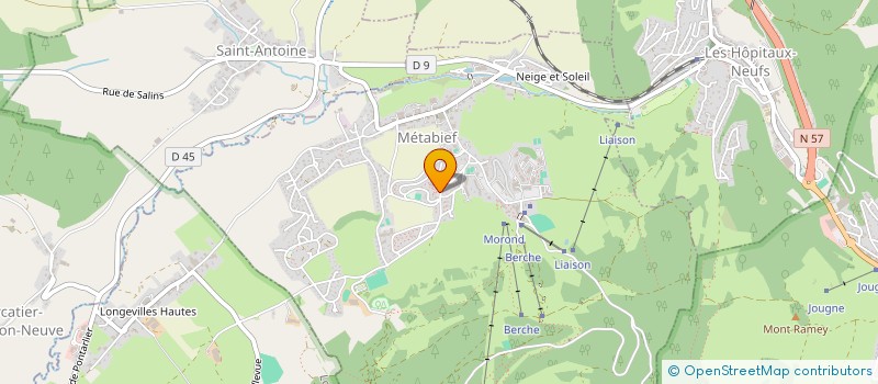 localisation de l'entreprise E.C.T.  METABIEF