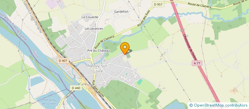localisation de l'entreprise E C T F A à NEUVY-SUR-LOIRE