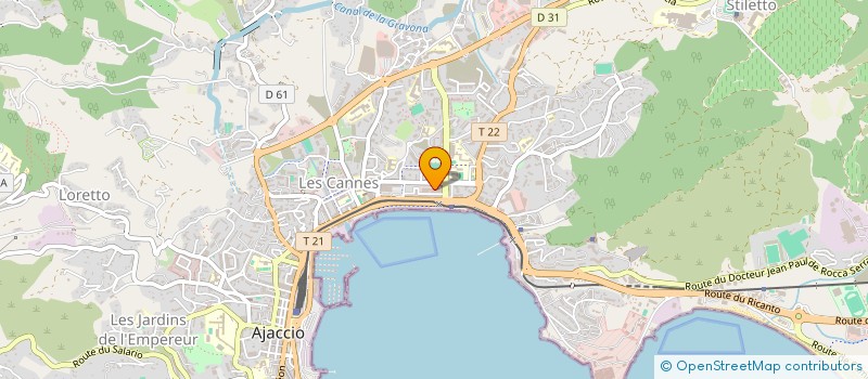 localisation de l'entreprise E.C.T.I.S.  AJACCIO
