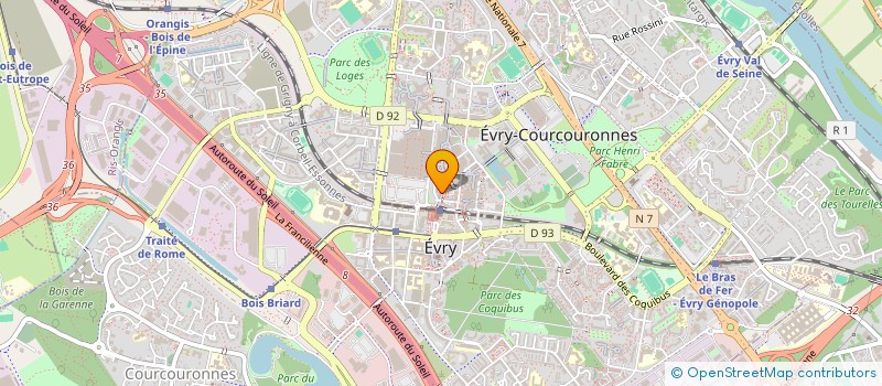 localisation de l'entreprise E.C. TRAIL ET NATURE  EVRY-COURCOURONNES