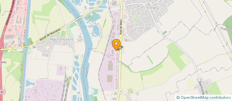 localisation de l'entreprise E C V I  ENNERY