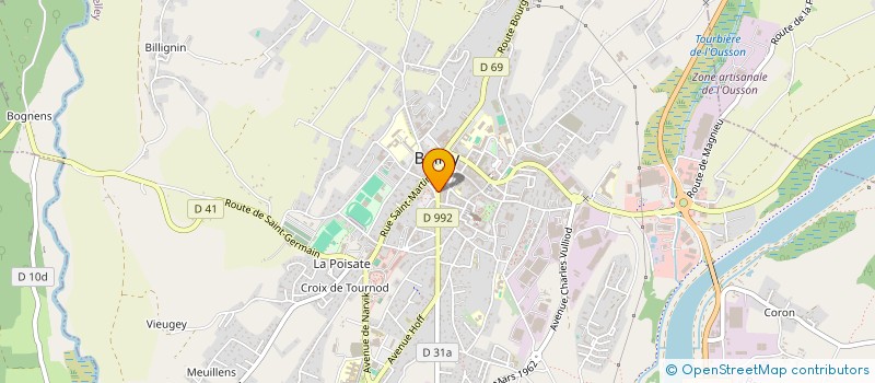 localisation de l'entreprise E-CAR à BELLEY