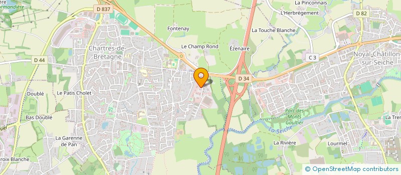 localisation de l'entreprise E-CARHOLD  CHARTRES-DE-BRETAGNE