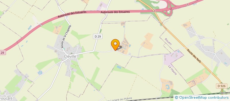 localisation de l'entreprise E'CAUX BIOGAZ à CLEVILLE
