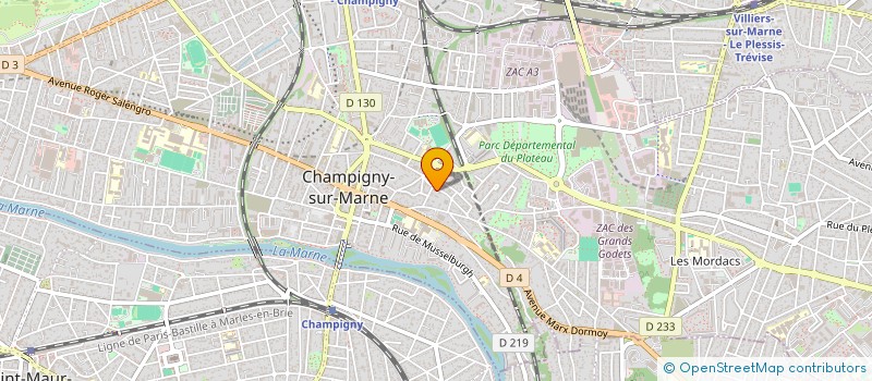 localisation de l'entreprise E-COELH  CHAMPIGNY-SUR-MARNE