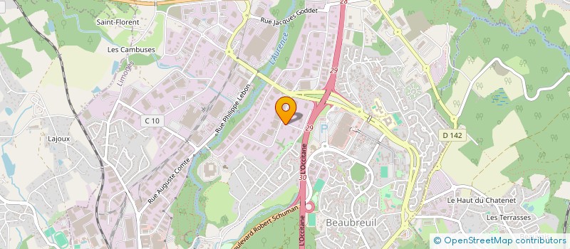localisation de l'entreprise E COMDATA à LIMOGES