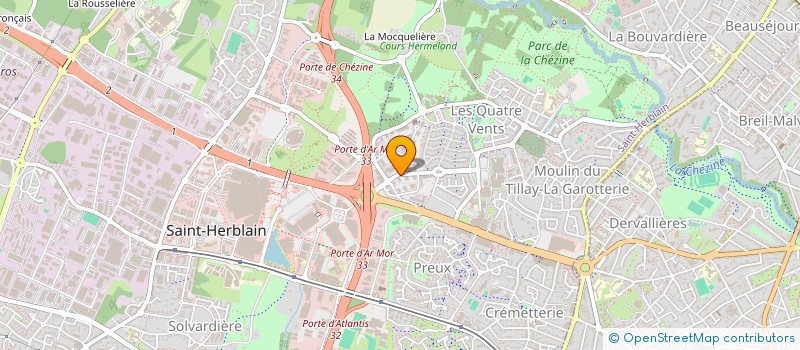 localisation de l'entreprise E-COSI à ORVAULT