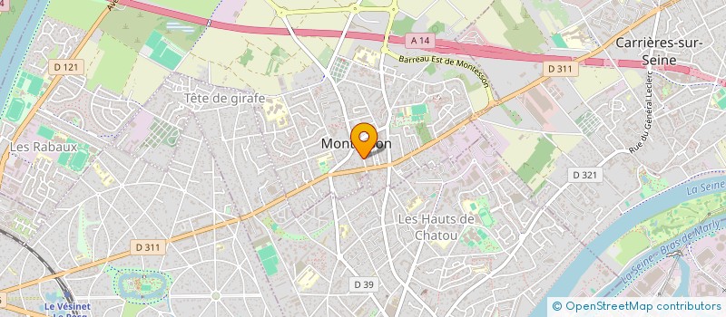 localisation de l'entreprise E-CREATIV' à MONTESSON