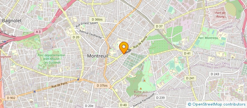 localisation de l'entreprise E D 0 à MONTREUIL