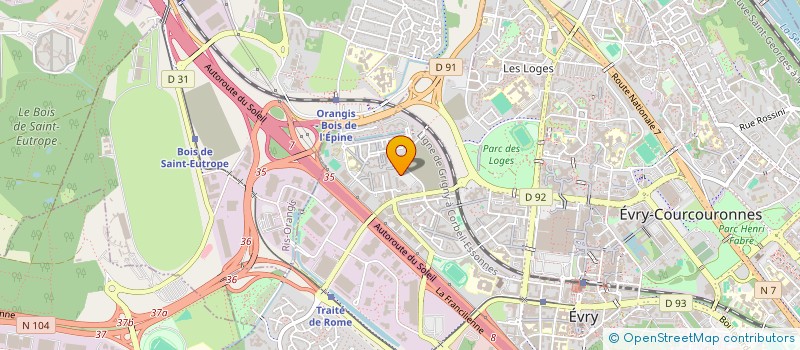 localisation de l'entreprise E-D-A à EVRY-COURCOURONNES