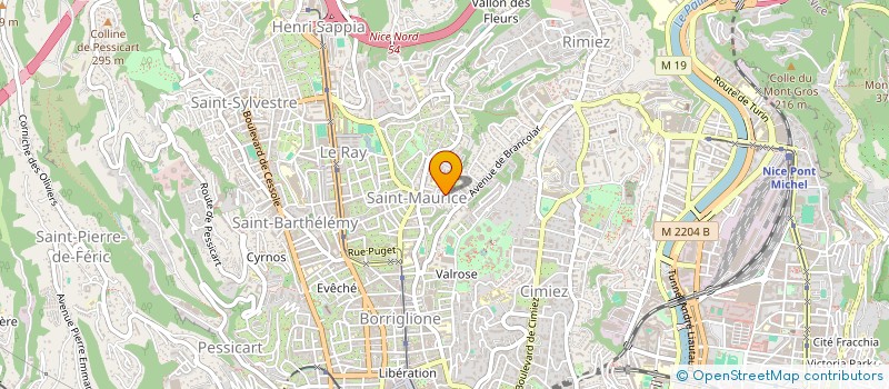 localisation de l'entreprise E.D.A. à NICE