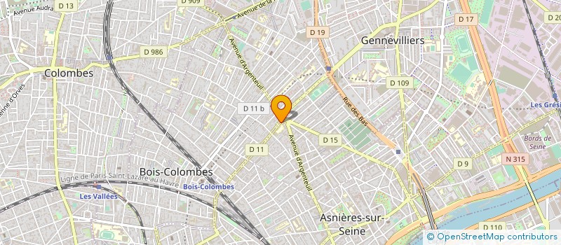 localisation de l'entreprise E.D.A BATIMENT à ASNIERES-SUR-SEINE