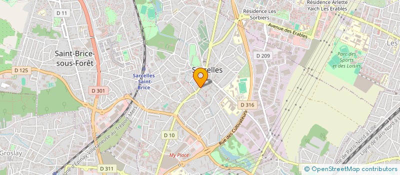 localisation de l'entreprise E.D.A.C. à SARCELLES