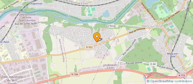 localisation de l'entreprise E.D.B à MERY-SUR-OISE