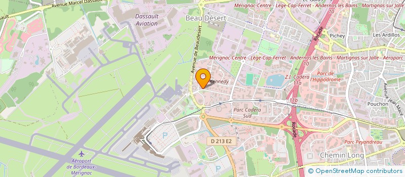 localisation de l'entreprise E D C I  MERIGNAC