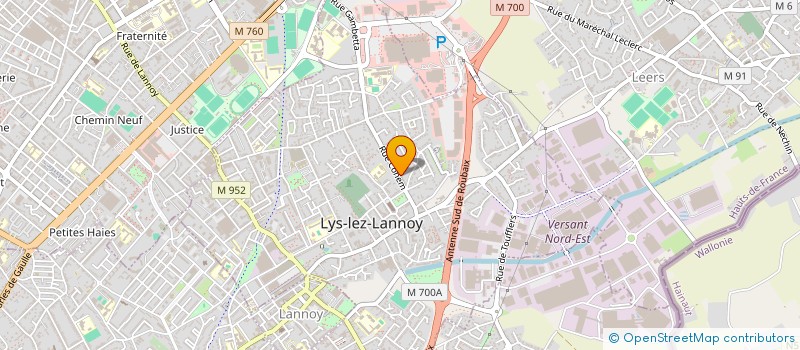 localisation de l'entreprise E.D.CHAUFFAGE  LYS-LEZ-LANNOY