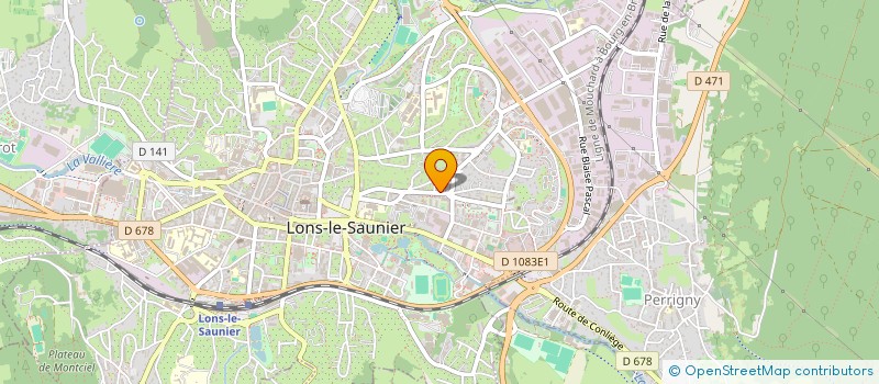 localisation de l'entreprise E.D.D.E.  LONS-LE-SAUNIER