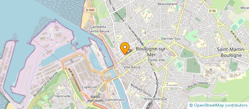localisation de l'entreprise E.D.E.S. à BOULOGNE-SUR-MER