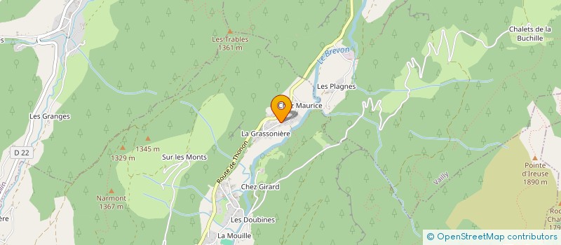 localisation de l'entreprise E.D.I.  BELLEVAUX