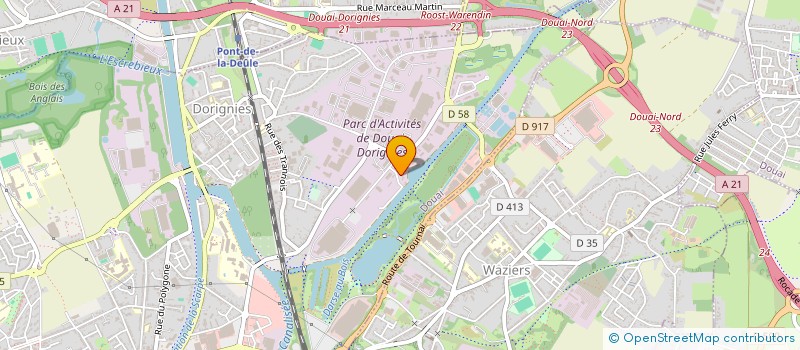 localisation de l'entreprise E.D.I à DOUAI