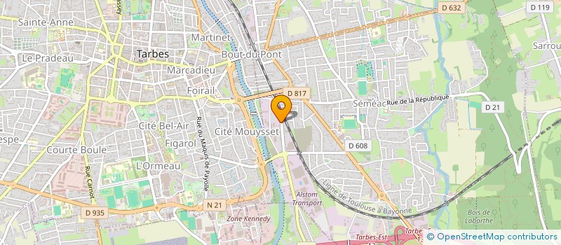 localisation de l'entreprise E.D. INVEST  TARBES