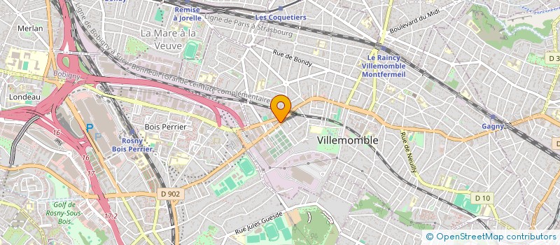 localisation de l'entreprise E D K  VILLEMOMBLE