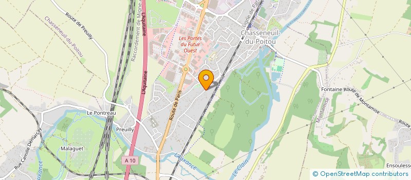 localisation de l'entreprise E.D.M.  CHASSENEUIL-DU-POITOU