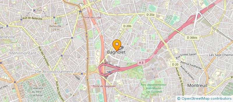 localisation de l'entreprise E.D.M.P à BAGNOLET