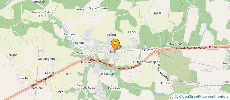 localisation de l'entreprise E.D.N.M.  MEILHAN