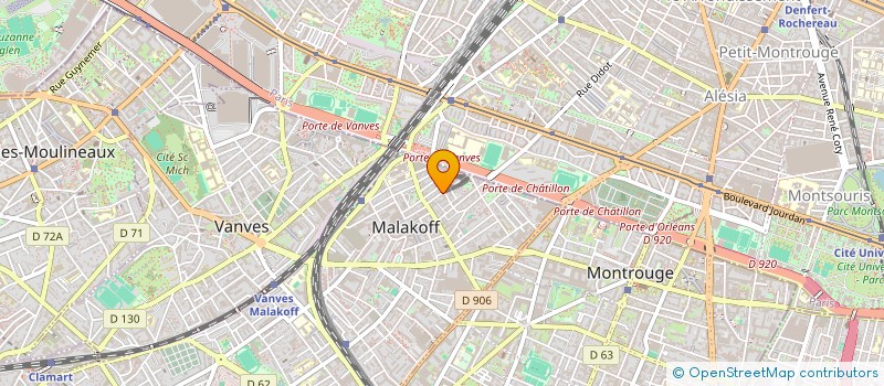 localisation de l'entreprise E.D. PIECES AUTO à MALAKOFF